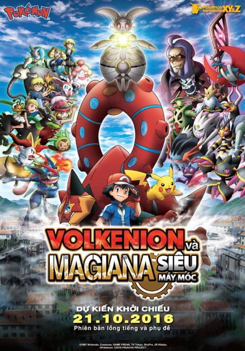 Poster phim Pokémon XY&Z: Volkenion và Magiana Siêu Máy Móc