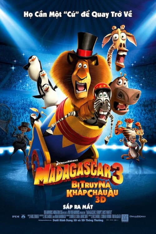 Poster phim Madagascar 3: Thần Tượng Châu Âu